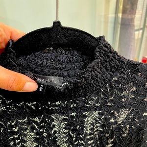 Med black lace Dynamite shirt, worn once